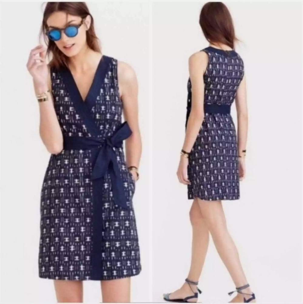 Blue Kimono-style Sheath Dress